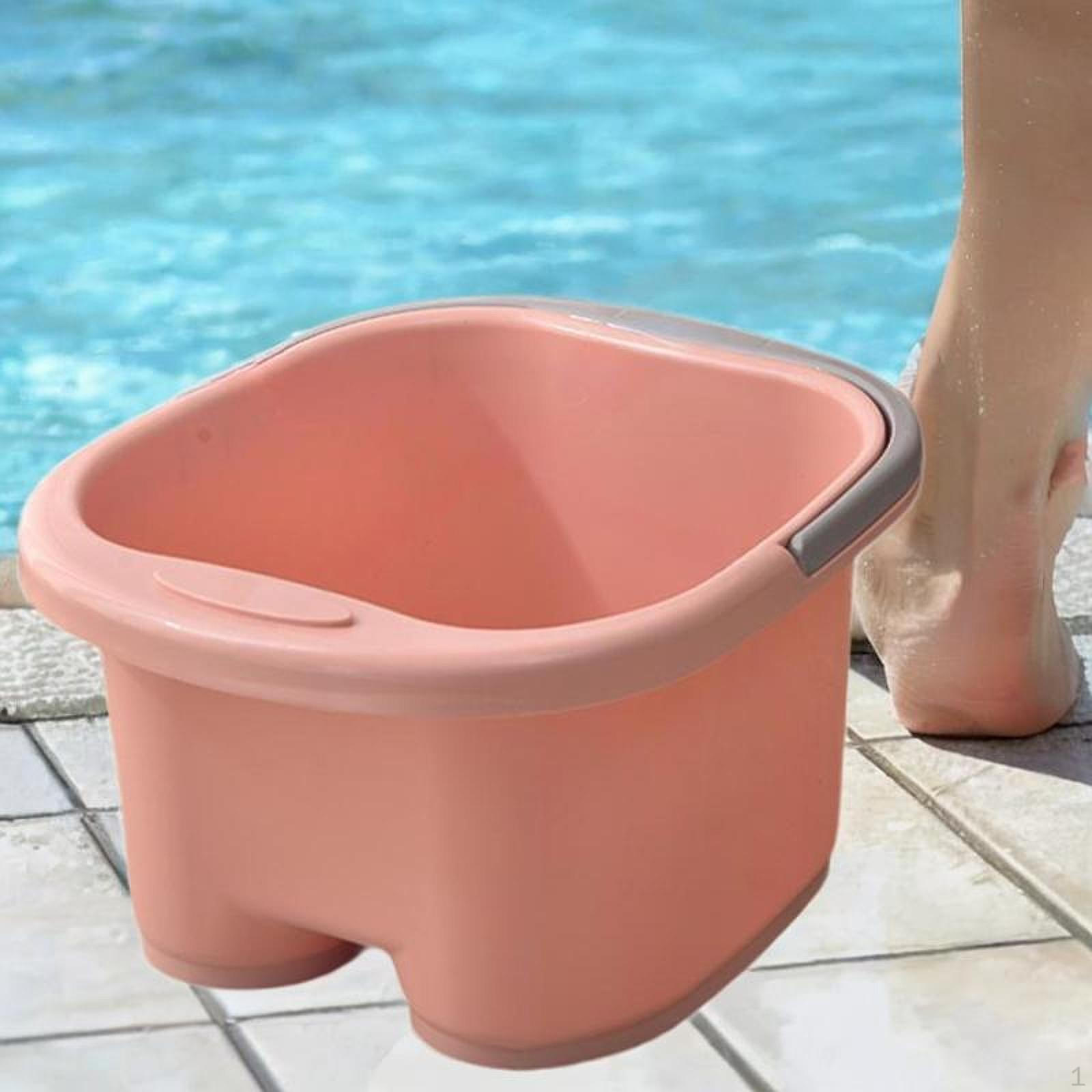 

Ванна для ног, массажное ведро, легкое, портативное, высотой 8,27 дюйма, с точками и роликом розовый