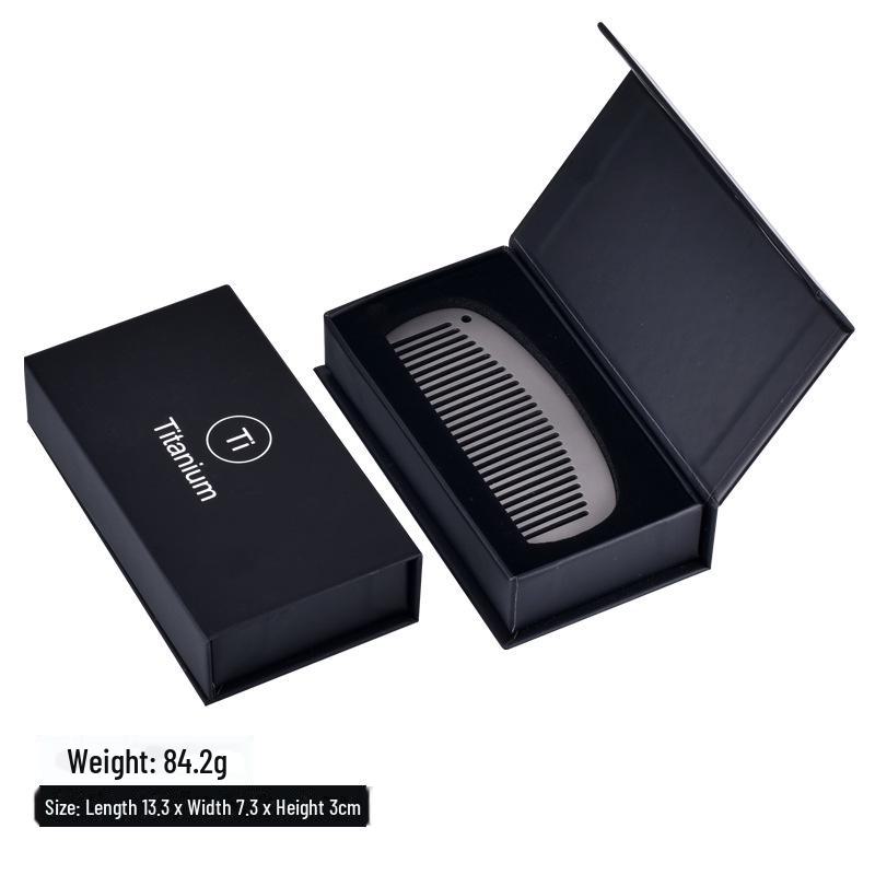 Pure Titanium Alloy Portable Massage Comb for Girls - Salon-Quality Hairdressing Tool