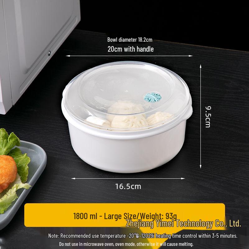 Mikrowellengeeignete Lunchbox: Transparente Schüssel mit Deckel für Büro, Suppe, Instantnudeln und Frischhaltung.