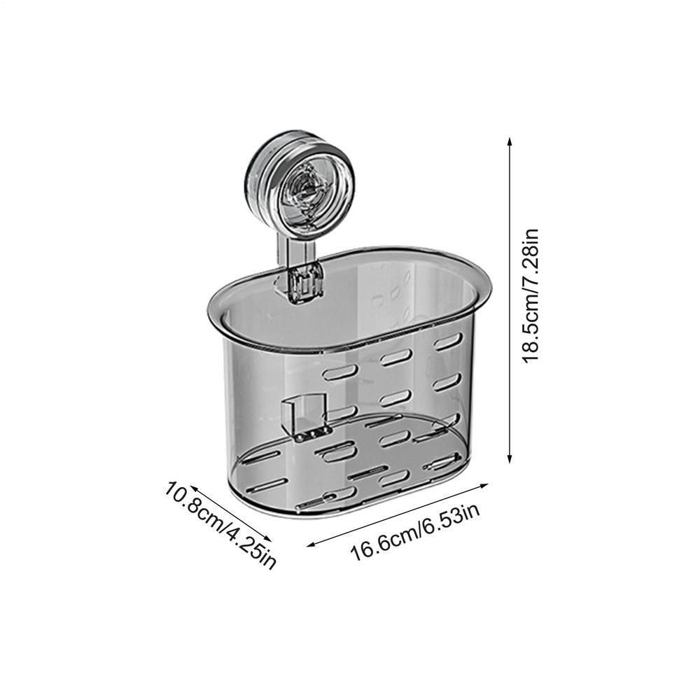 Baderom Dusjorganisator Dusjholder Veggmontert Boks Klar Boks Avtakbar Holder Sugekopp Uten Boring Oppbevaringsbeholder For