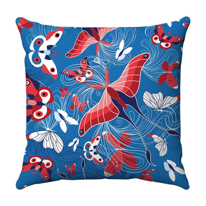 Divination and butterflies Digital printing short plush pillow covers for car sofa office cushion cover home goods 60x60cm