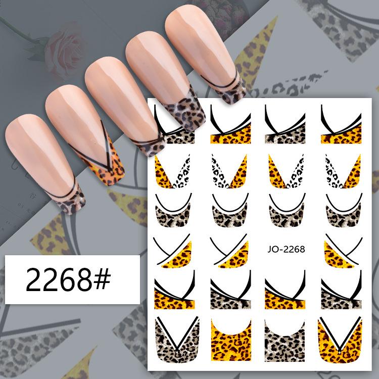 French Style Leopard & Zebra Nail Art Stickers: Butterfly & Stripe Decals