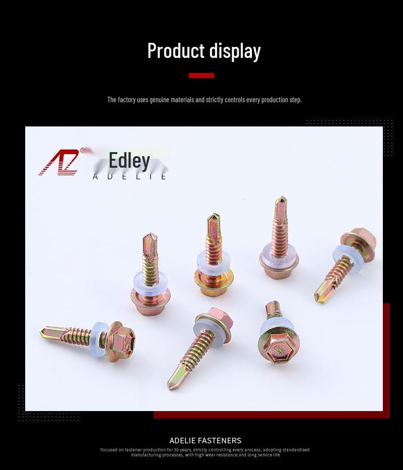 Color Zinc Phillips Hex Head Self-Drilling Screws with Washer