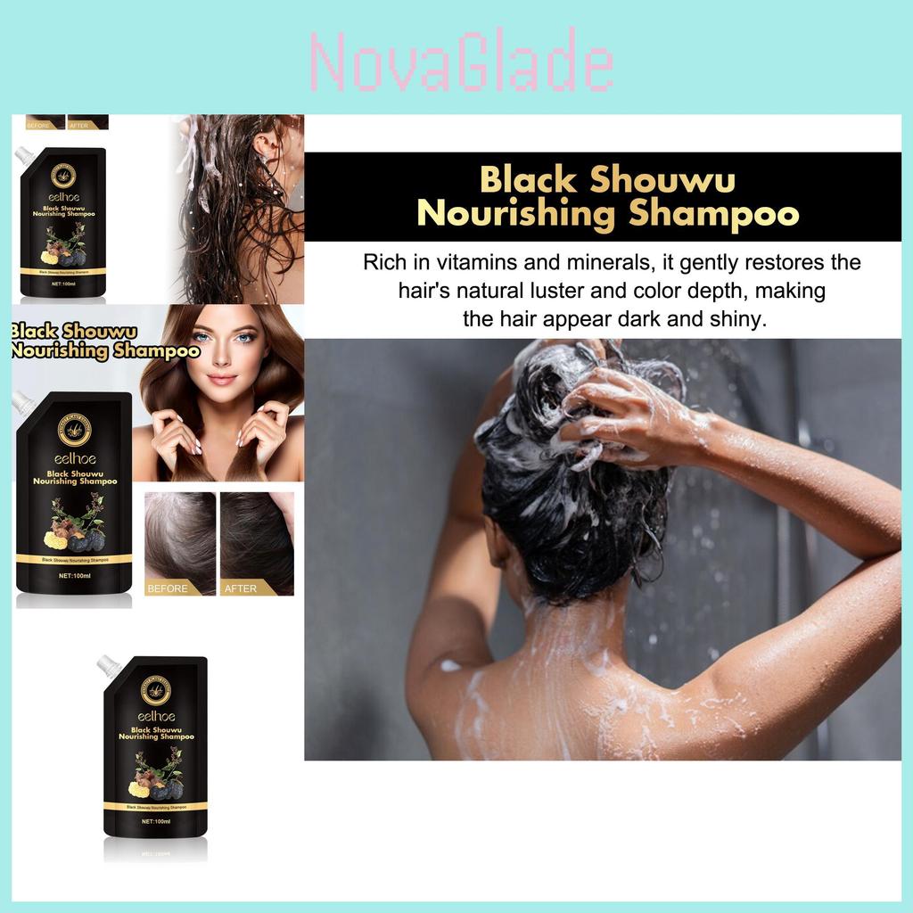 Eelhoe Black Lingzhi He Shou Wu Shampoo For Natural Black And Thick Hair Nourishing Scalp And Smooth Hair Care