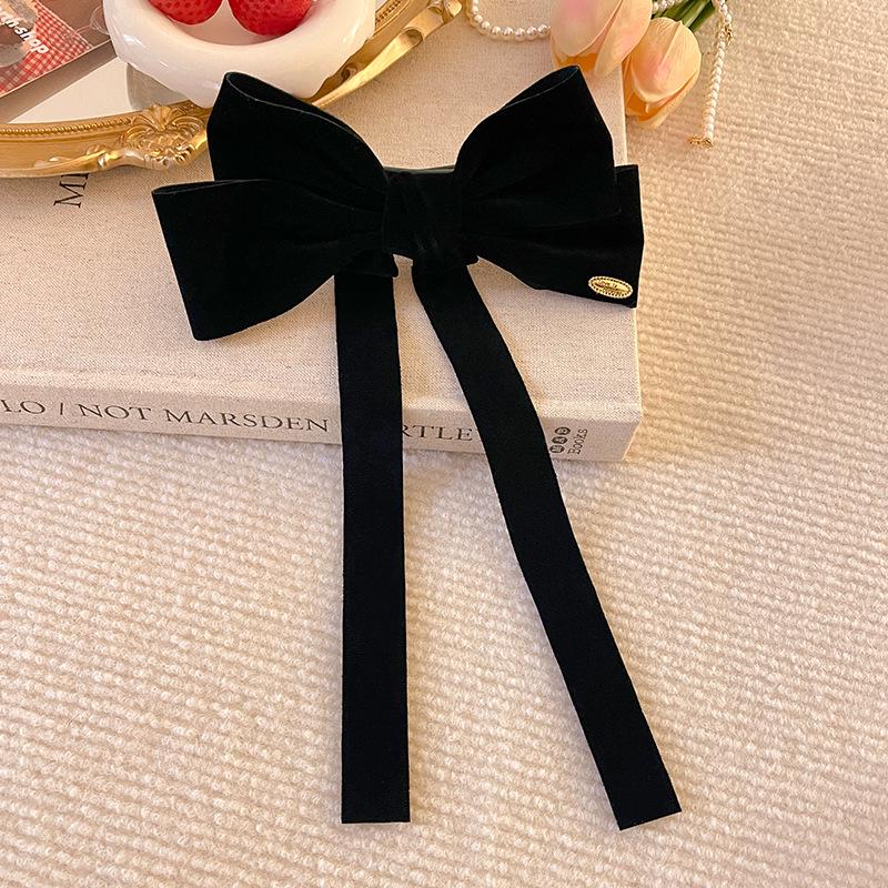 High-End Christmas Red Bow Hair Clip for Updo Styles