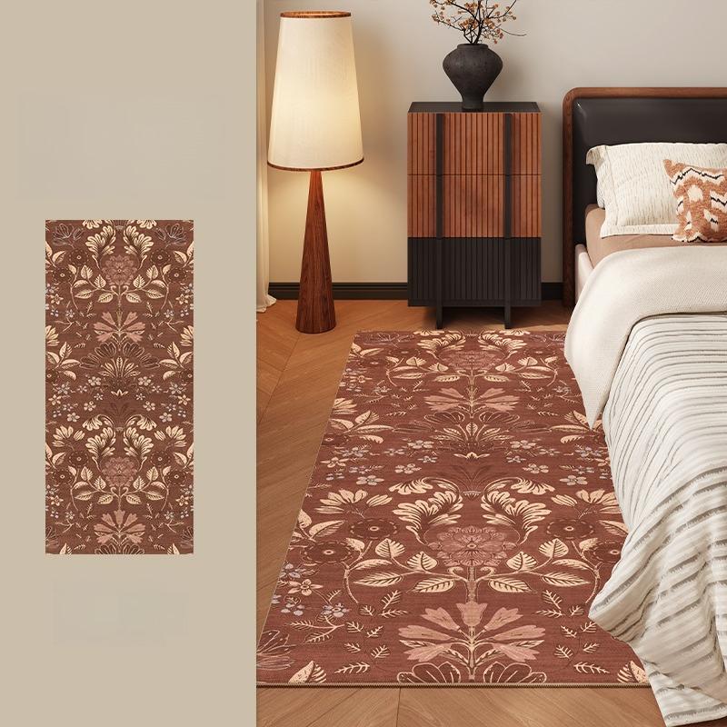 

Alfombras ligeras de lujo para dormitorio,decoración para sala de estar con patrón de flores 50x80cm
