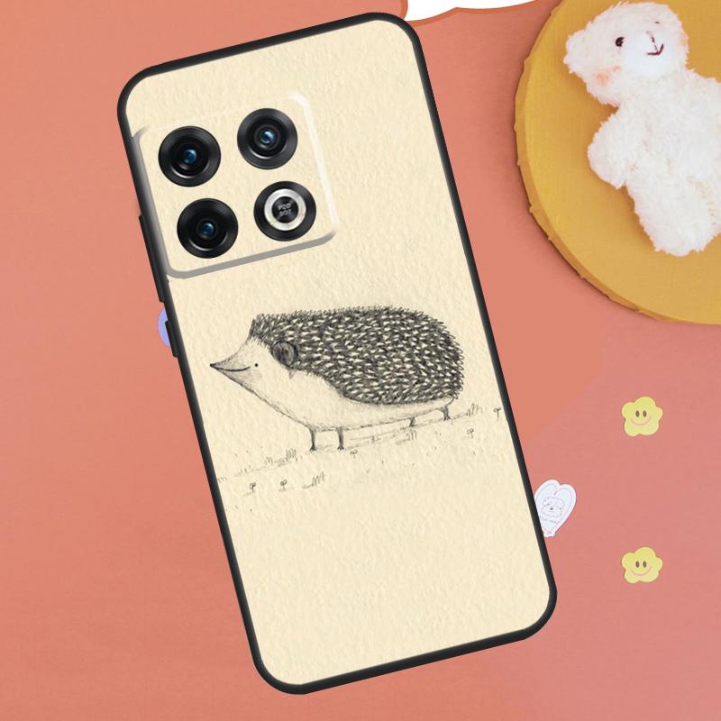 Kawaii Hedgehog Case For OnePlus 13T 10T 8T 12R 13R 15 13 12 11 9 10 Pro Nord CE 5 2 3 4 Lite N20 N30 Funda