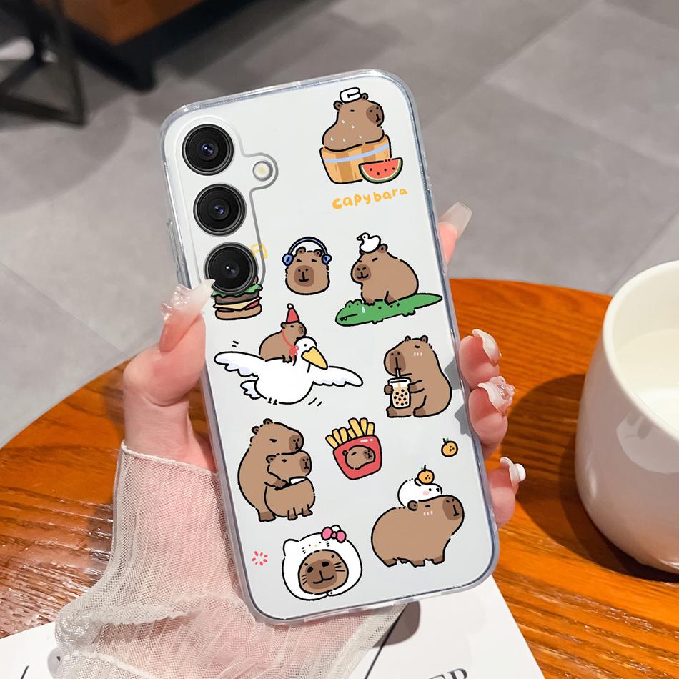 Case For Samsung Galaxy S25 FE Plus Ultra Clear Painted Flowers Back Cover For Samsung S 25 Ultra Soft Shockproof Phone Cases