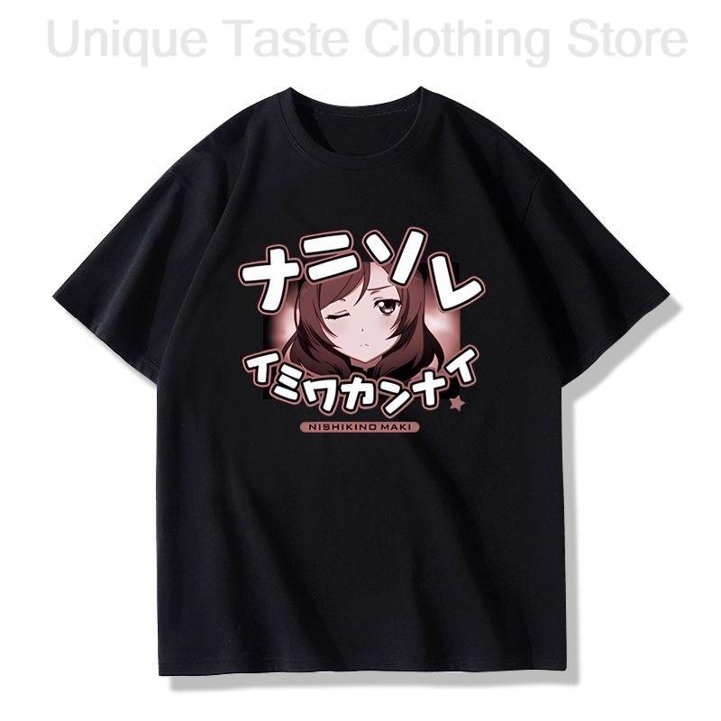 

LoveLive T Shirt Maki Nishikino Cute Fashion Cartoon Print Tshirt Harajuku Casual Unisex Women Summer Cotton Short Sleeve Tee Tops 4XL