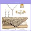 Minimalist European Style Jewelry Set With Water Diamond Embellishments For Women