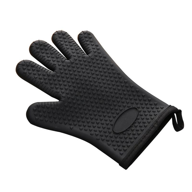 Anti-Scald Oven Gloves Thickened Silicone Insulation Non-Slip High Temperature Resistant Kitchen Oven Baking Gloves