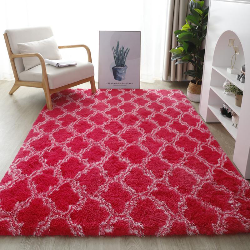 Four Season Household Tie Dyed Carpet Bedroom Plush Soft Comfortable Carpet Modern Simple Carpet Floor Mat