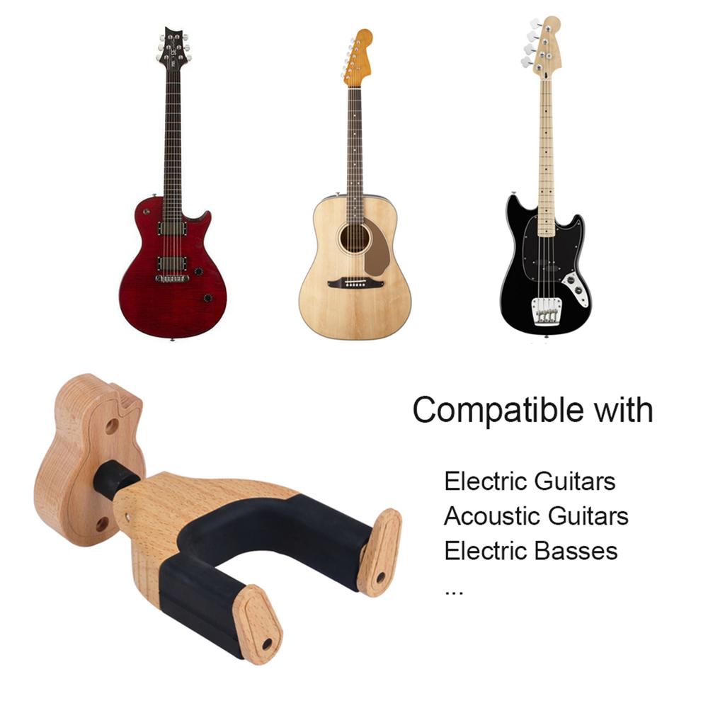 Guitar Wall Mount Holder Auto Lock System Acoustic Guitar Holder for Home Shop