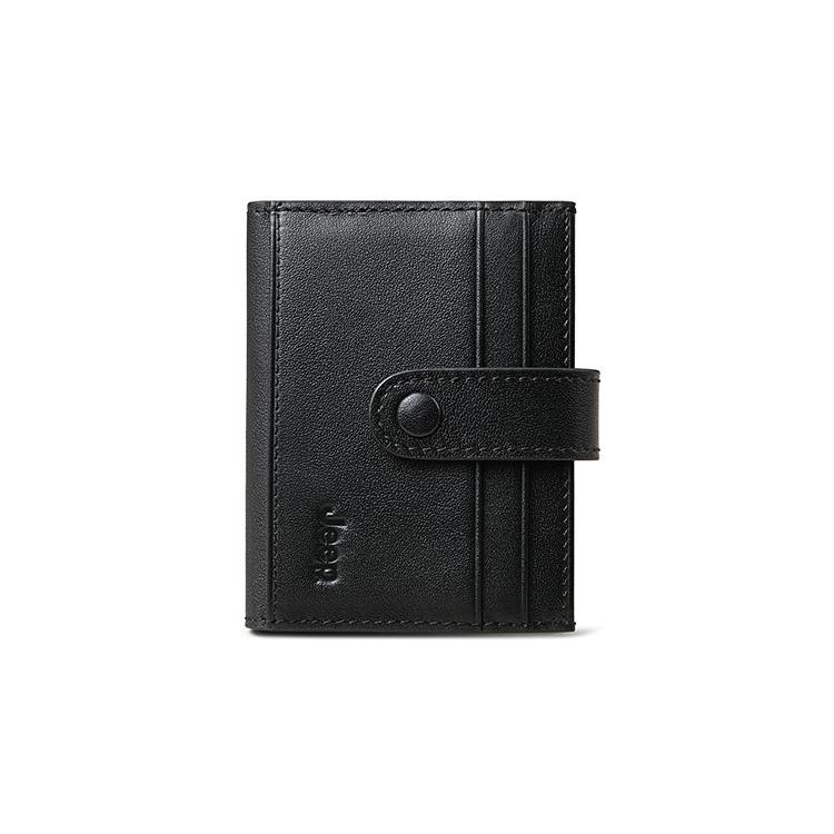 

New Jeep Cow Leather Wallet Regular Men s Black 920065610 8*1*10.3CM