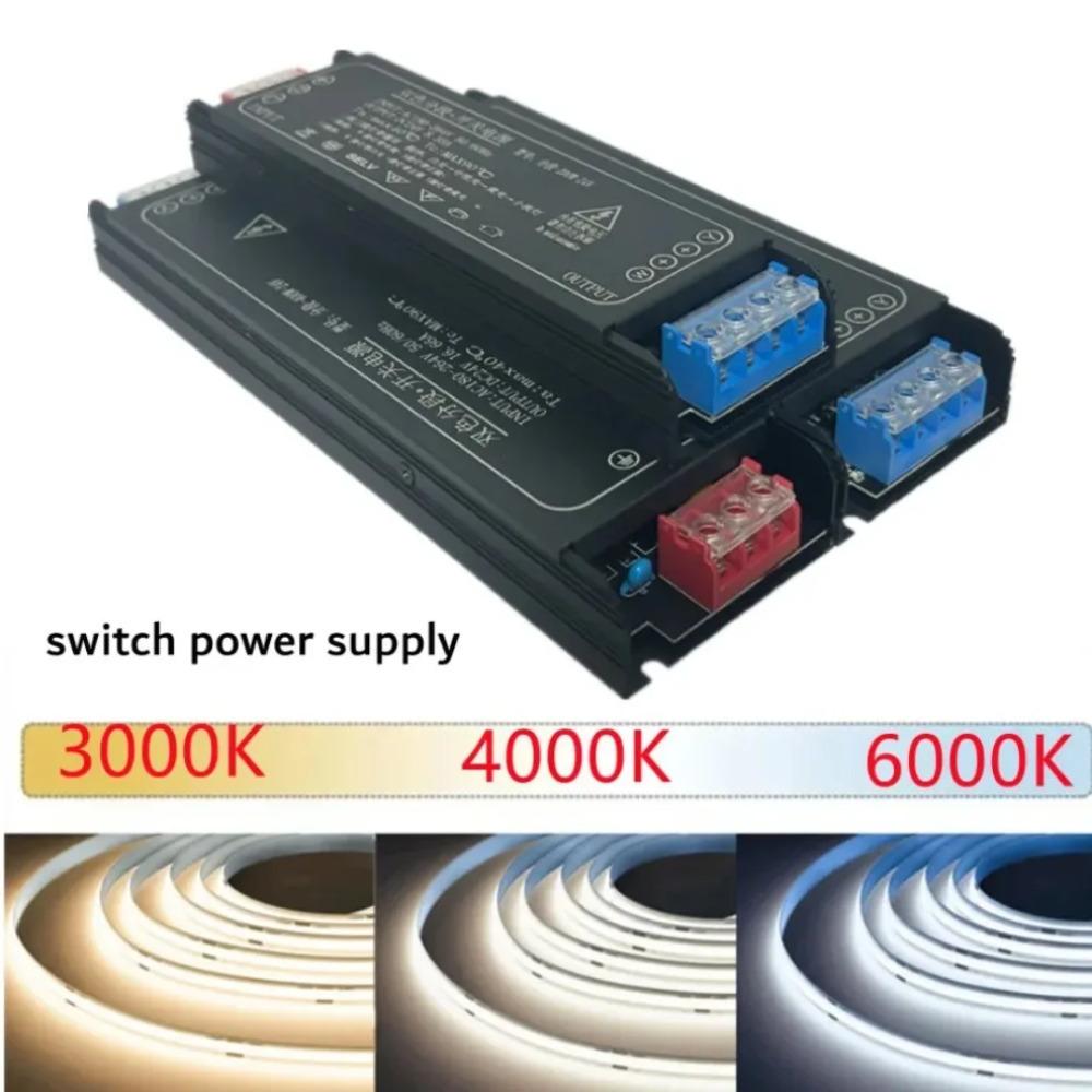 AC180-264V Zweifarbige segmentierte Stromversorgung Ultradünne Beleuchtungstransformatoren DC24V Dimmer 100W 200W 300W 400W Für CCT-Lichtband