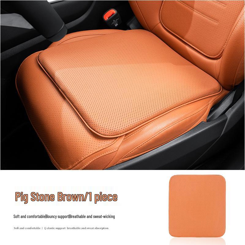 Breathable Nappa Leather Car Seat Cushion - Non-slip, Universal Fit for All Seasons