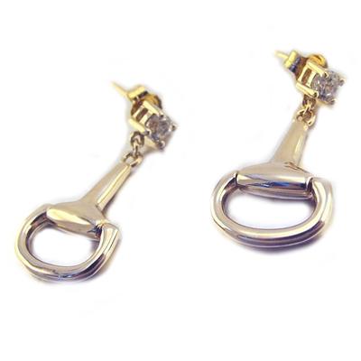 [E9106] - Gold Plated 'Equestrian Beauty' Earrings