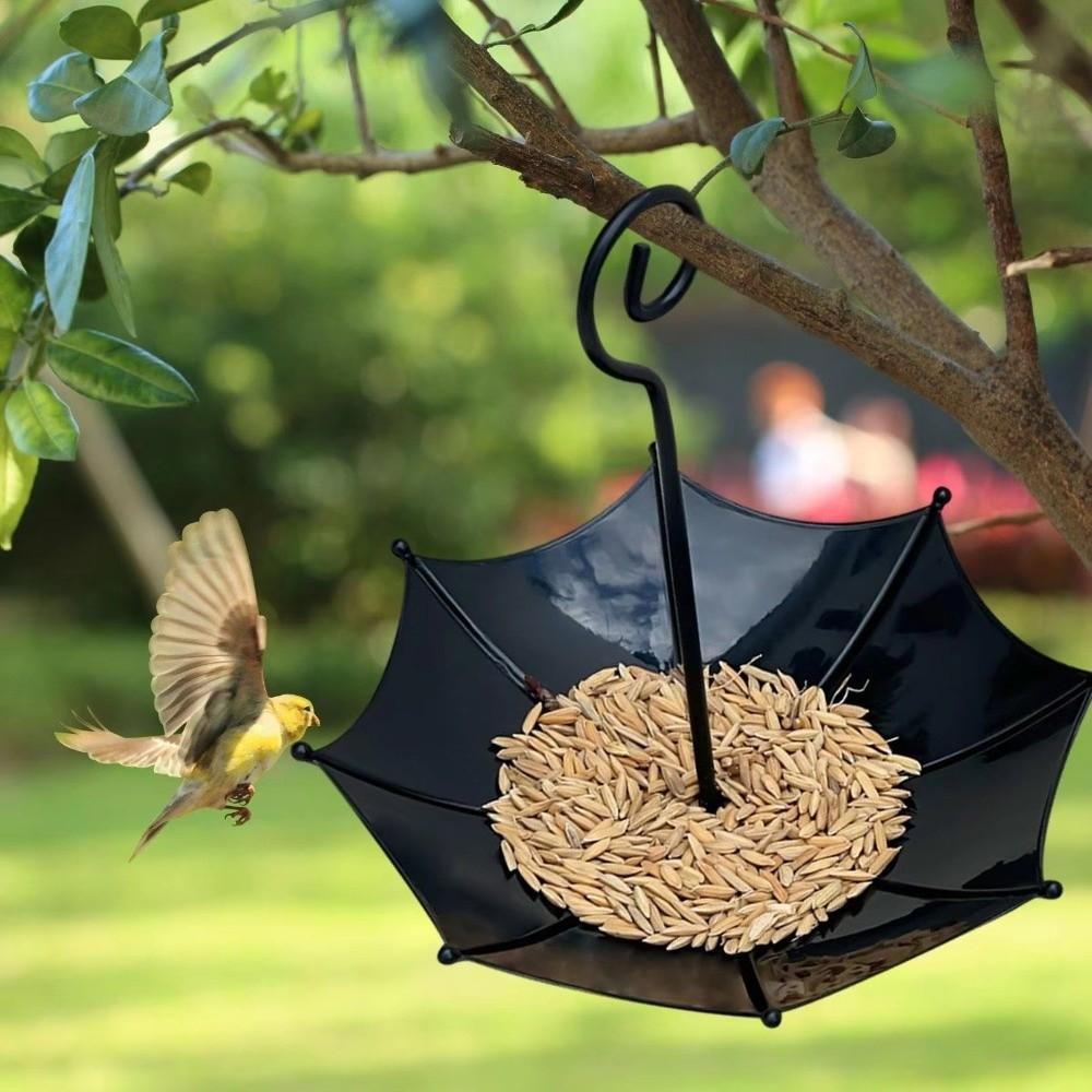 Anti-leakage Bird Feeding Station Umbrella-shaped Bird Water Drinker  Garden Decoration