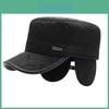 Vashion Letter Peaked Cap Flat Top Hat Outdoor Sports Thickened Ear Protection