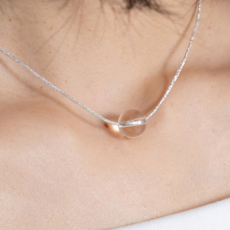 Geegee silberne Schnur-Kugel-Halskette