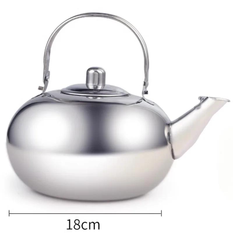 Stainless Steel Teapot Thickened Large-capacity Kettle Boil Tea Make Tea Restaurant Hotel Home Camping Kettle