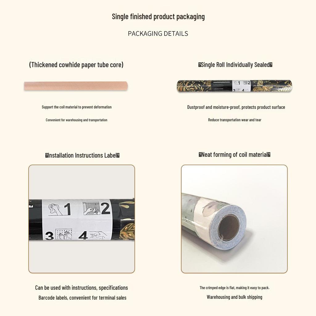 3D Waterproof French Self-Adhesive Wall Stickers - Moisture-Proof Base Fabric Wallpaper.