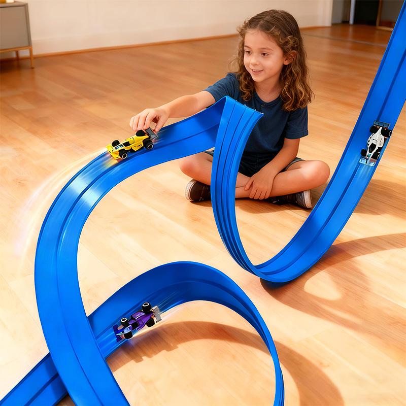 Cross-border Anti-Gravity DIY Double Track Racing Car Toy for Kids