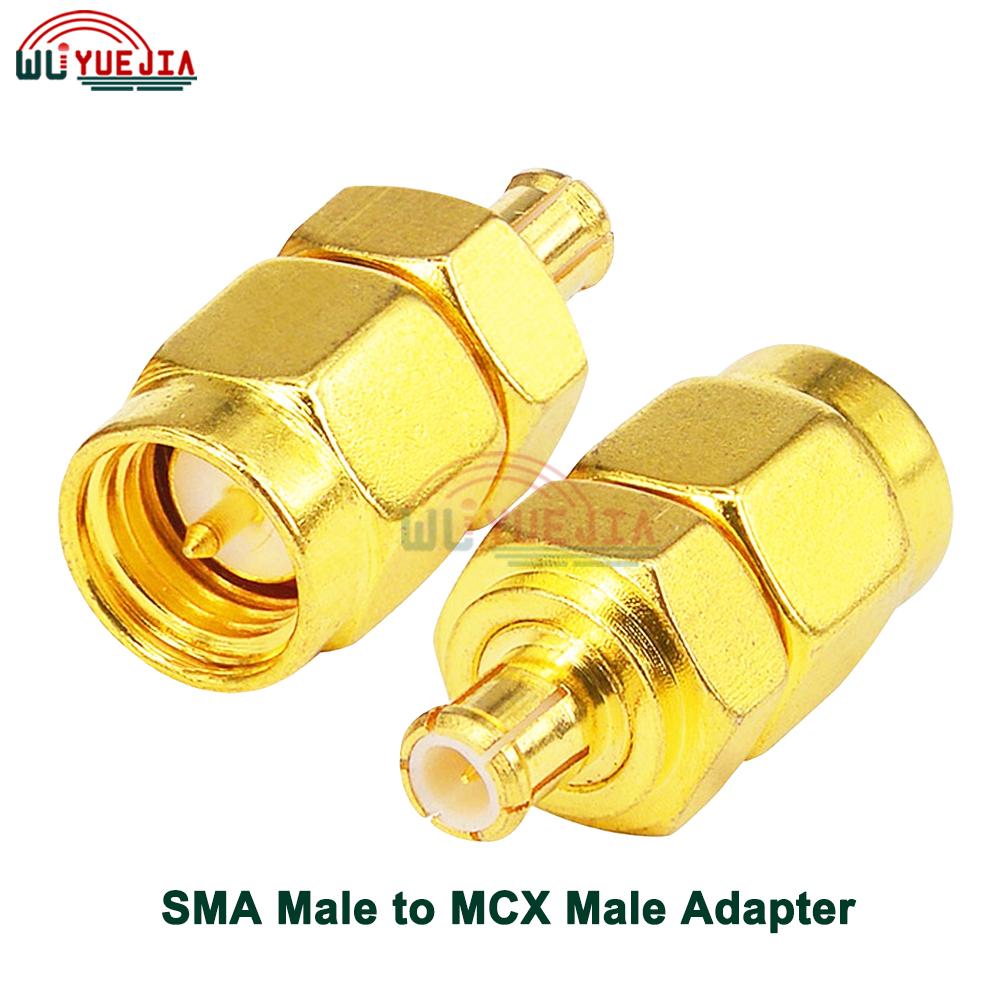 2Pcs/Lot RF Adapter SMA to SMB/SMC/MCX/MMCX Male Plug or Female Jack Straight 50 ohm RF Coaxial Connector Gold Plated Brass