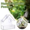 Suction Cup Bird Feeder Outside Hanging Acrylic Bird Feeder With Suction Cup Suitable For Outdoor Garden Backyard Wildlife Use