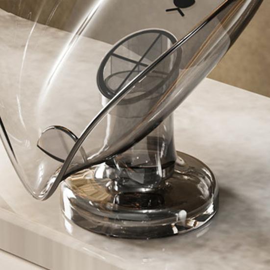 Soap Box Cartoon Bear Shape Anti-slip Soap Tray 45-degree Inclined Design Large Capacity Anti-Slip Suction Cup Soap Dish