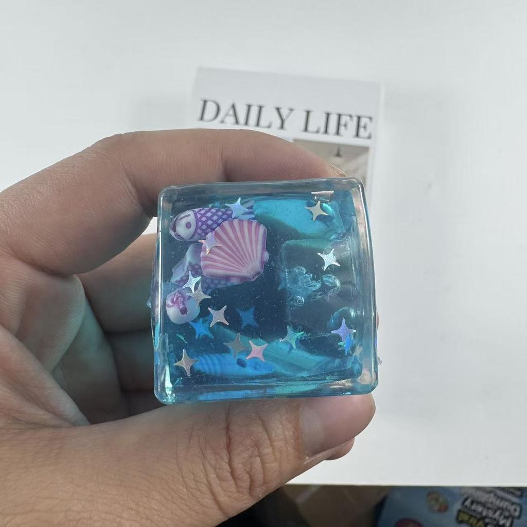 Ocean Shell 3D Water Cube Stress Relieving Toy Slow Rebound Palm Fidget Toy Gift for Girls