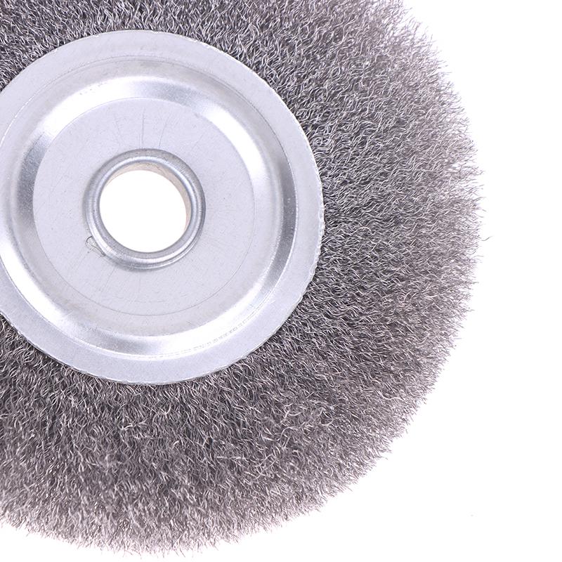 100/125/150 mm Stålbørste 0,15 mm Trådhjulbørste Rund For Benksliper Avgratingsverktøy Rengjøring Rust Polering Adapter