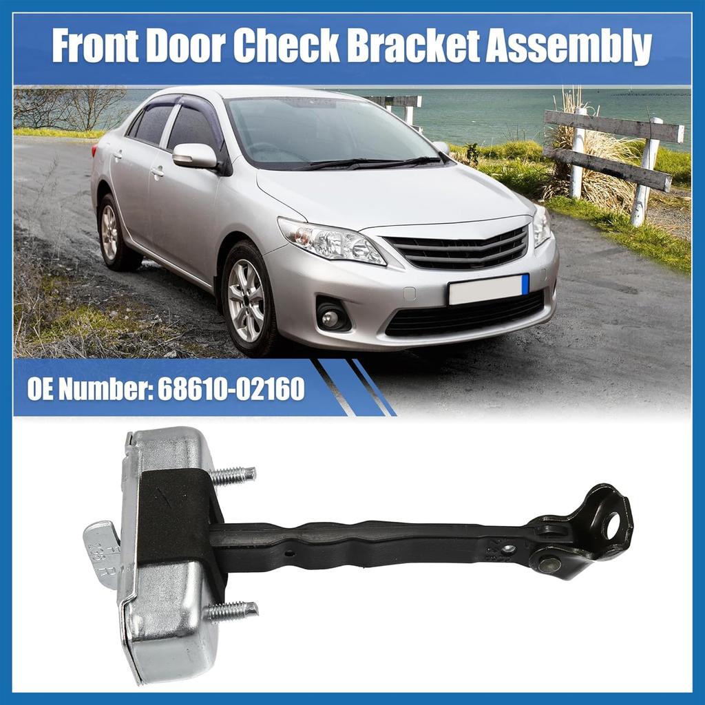 Front Door Check Stop Strap Door Check Assembly 68610-02160 for Toyota Corolla 1.8L 2.4L 09-13 LH RH Driver Passenger Side Door Check Strap Stopper