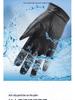 Men's Genuine Leather Winter Gloves - Windproof, Warm Sheepskin with Velvet Lining for Outdoor Sports