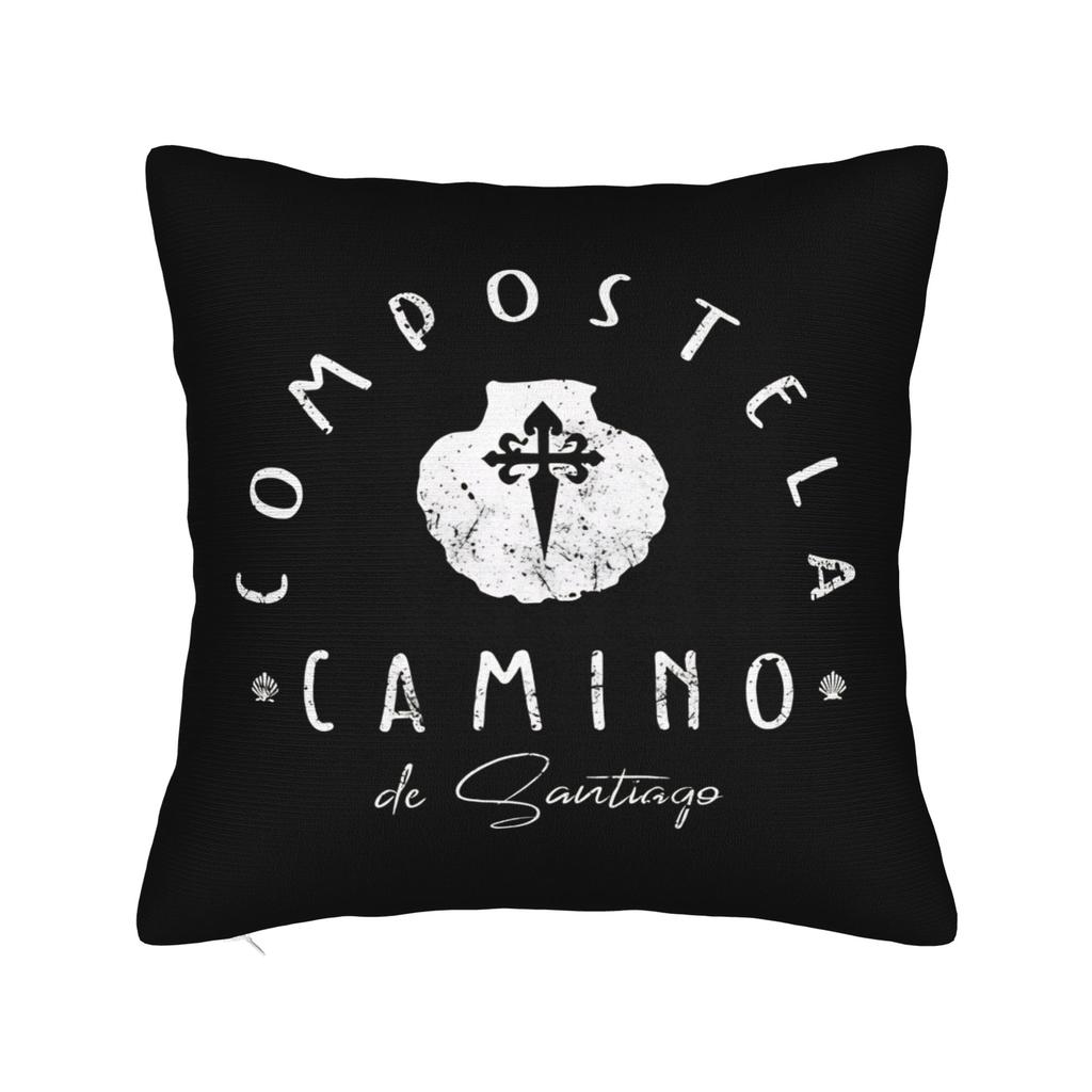 Camino De Santiago Square Pillowcases Polyester Car Shells The Way Movie Cushion Cover Cool Decor Pillow Cover 45*45