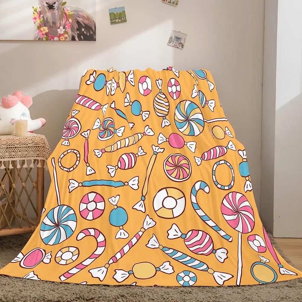 

Hamburger Fries Pizza Ice Cream Coffee Pattern Flannel Throw Blanket Soft Warm Beach Sofa Travel Camping for Kid Boys Girls Gift 30x40in