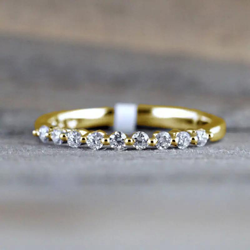 Cubic Zirconia Thin Rings for Women Wedding Engagement Accessories Minimalist Female Rings Statement Jewelry Drop Ship