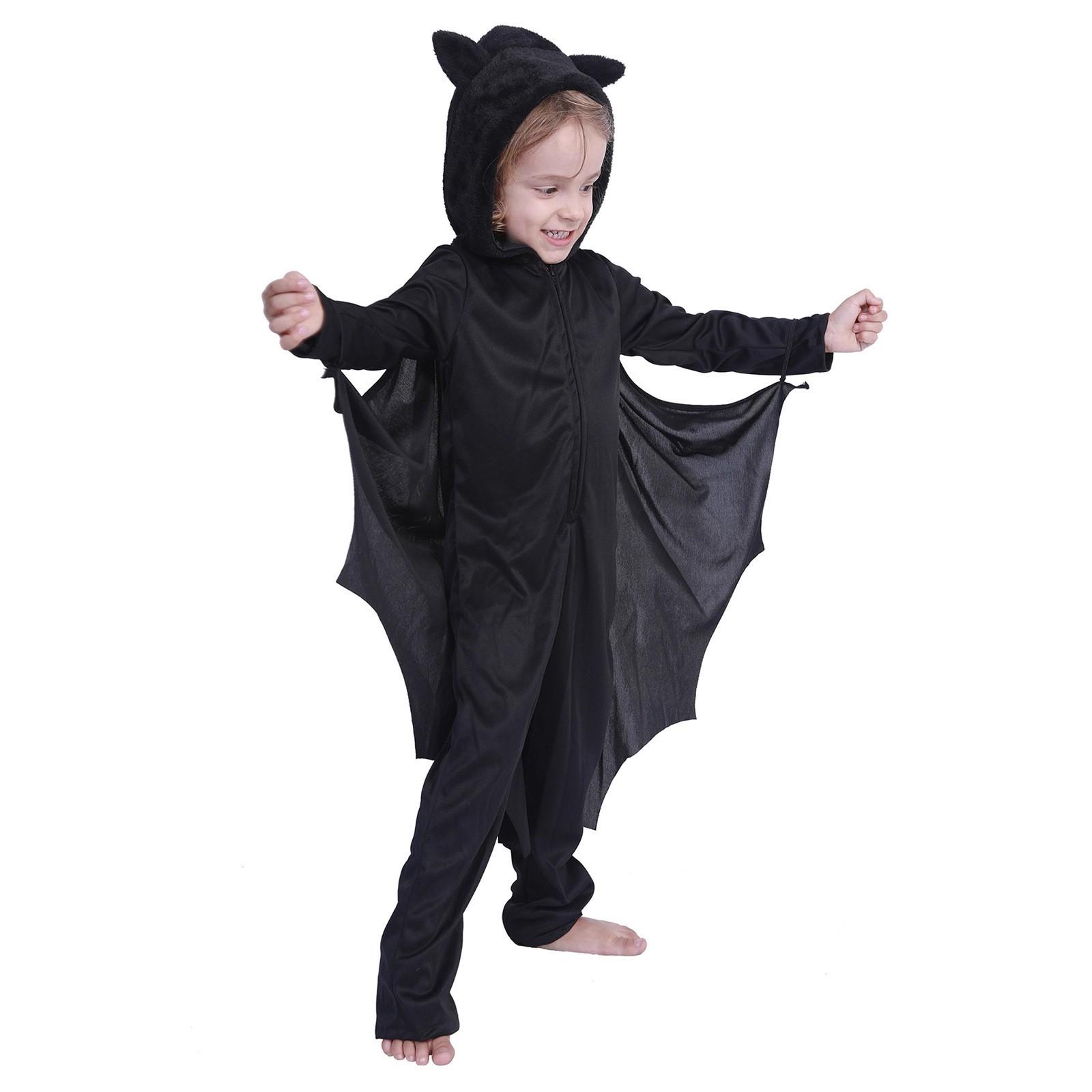 

Children s Black Cosplay Costume Boys And Girls Hooded Halloween Funny Cape Jumpsuit 150