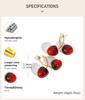 Sweet Cherry Earrings for Women, Stainlesss Steel Cherry Dangle Earring  Kpop Jewelry Trendy Accessories