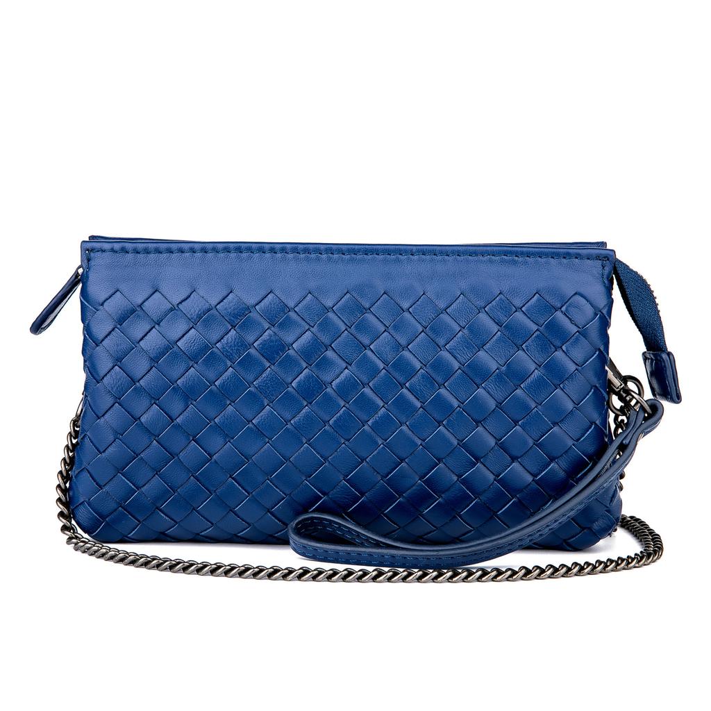 Leather Women's Bag Fashion Women's Bag Pure Hand-woven Hand Bag Woven Bag