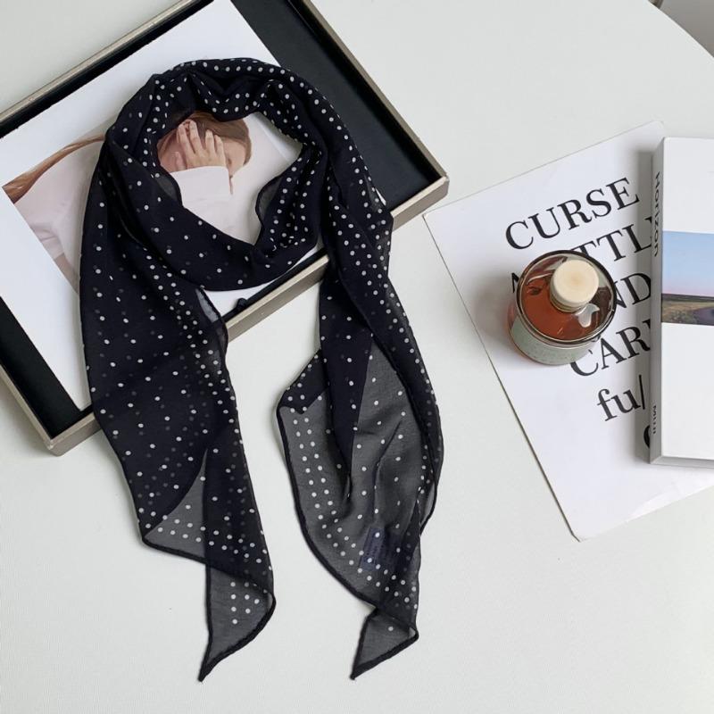 Silk scarf long strip high sense attack new Spice Girl spring and summer multi-purpose decorative small scarf headscarf headband belt belt