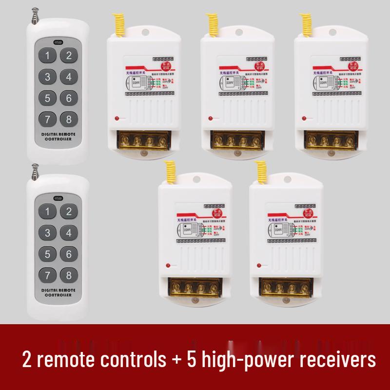 High-Power Submersible Pump with Smart Wireless Remote and Light Control, 220V Multi-Channel Wiring-Free Power Supply