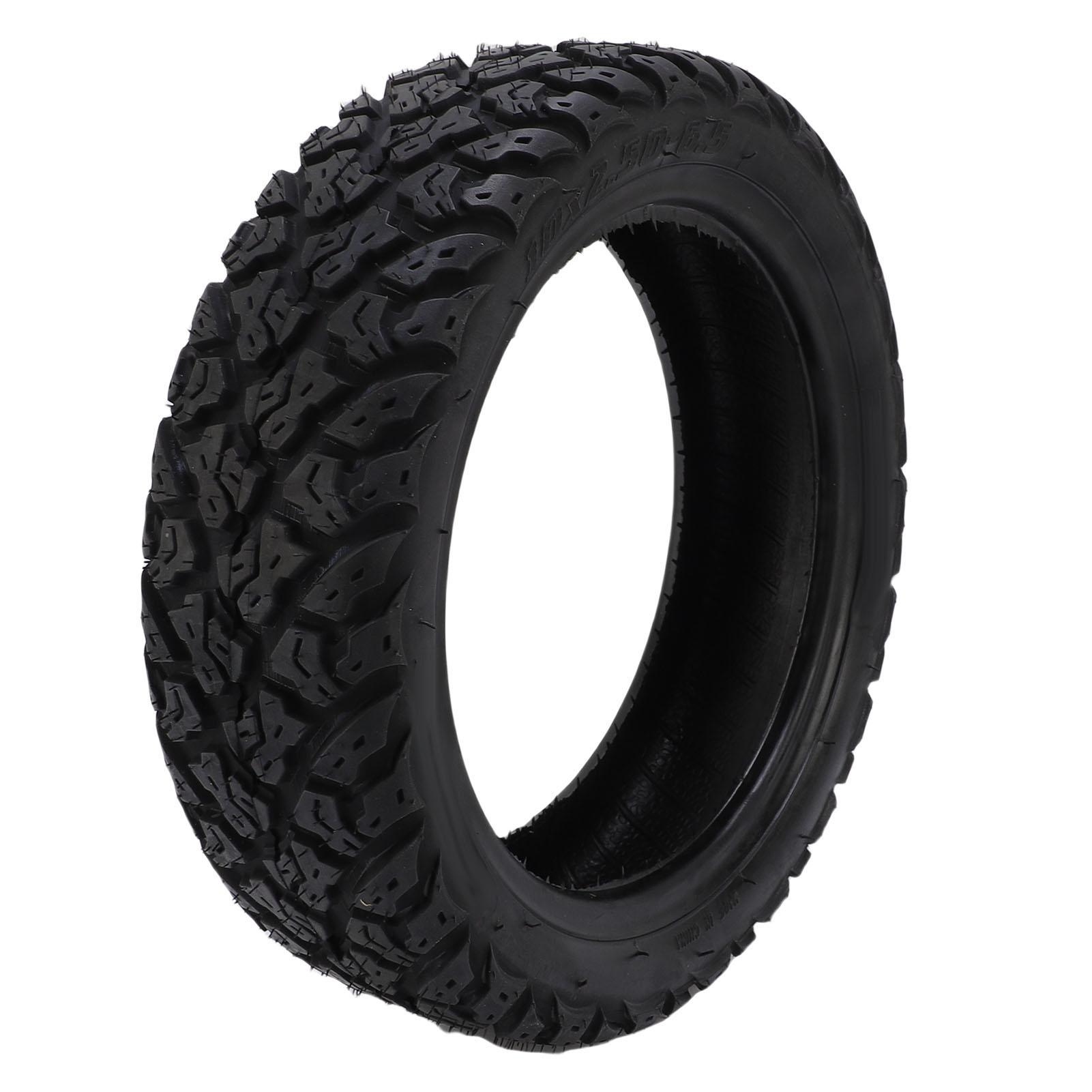 Shoemst Scooter Tubeless Tire 10X2.50 6.5 Wear Resisting Rubber 10 Inch Electric Scooter Vacuum Off Road Tire Replacement