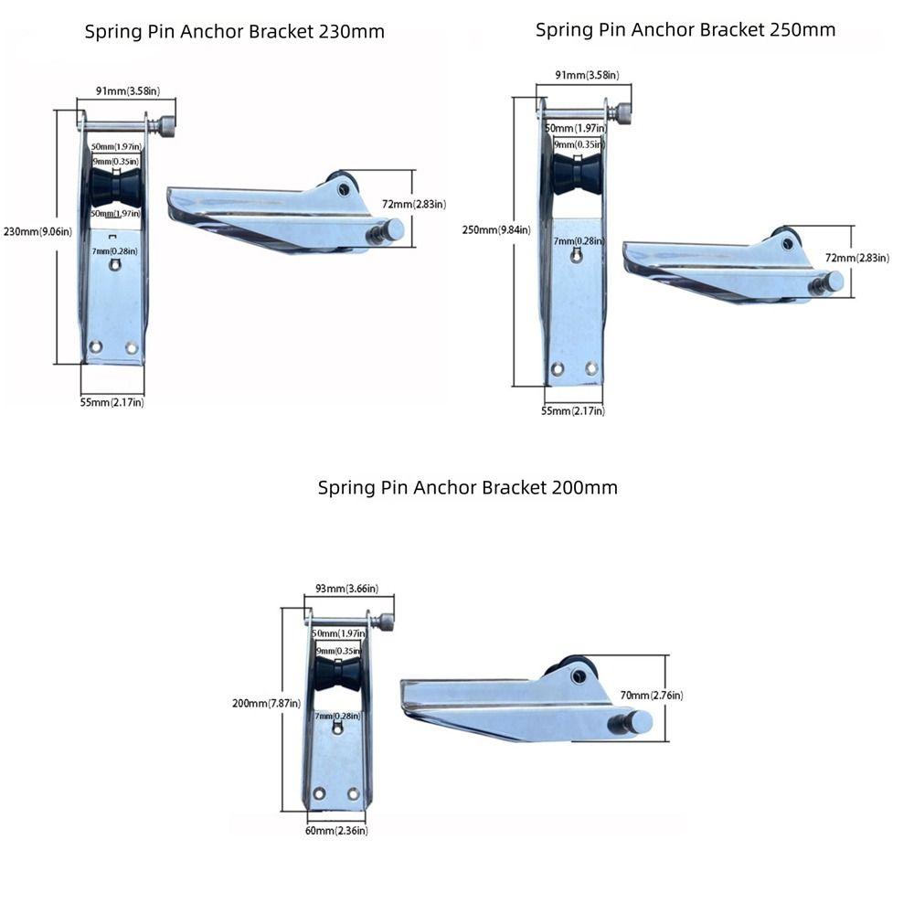 Heavy Duty Bow Roller Stainless Steel 316 Marine Roller Upgrade Bracket Bubber Rollers  Marine Use