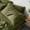 Ensemble de 2 Taies d'oreiller Douces Respirantes 100% Lin Housse de Coussin Décoratif Carré Différentes Tailles pour Lit Canapé Sofa Enveloppe