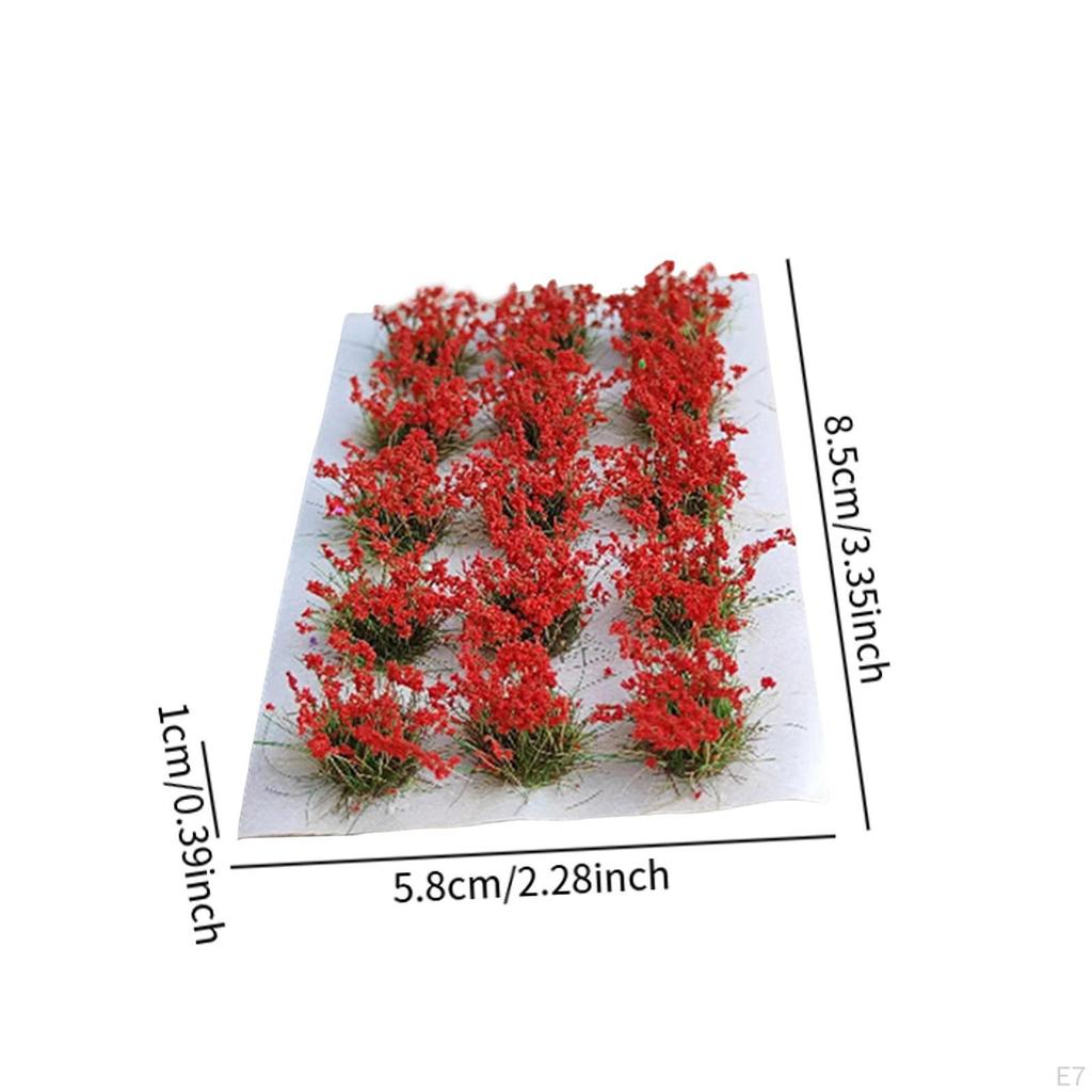 DIY Miniature Flower Cluster Artificial Model Grass Multicolor Decor Vegetation groups Tufts