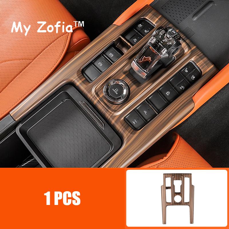 For Haval H9 2024 2025 MKII Wood Grain Gear Shift Frame Trim Window Glass Lift Button Switch Panel Protection Cover Accessories
