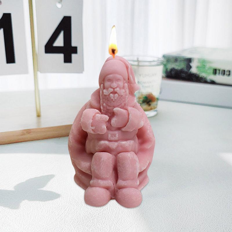3D Santa Claus Mold Silicone Candle Mold Decorative Mould For Making Home Ornaments Plaster Moulds For Art Craft Casting Molds