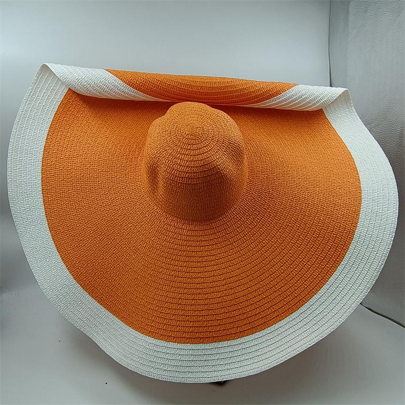

25cm straw hat rose red sale sun hat ultra-thin breathable summer bucket hat sun hat straw hat travel men and women 56-58cm
