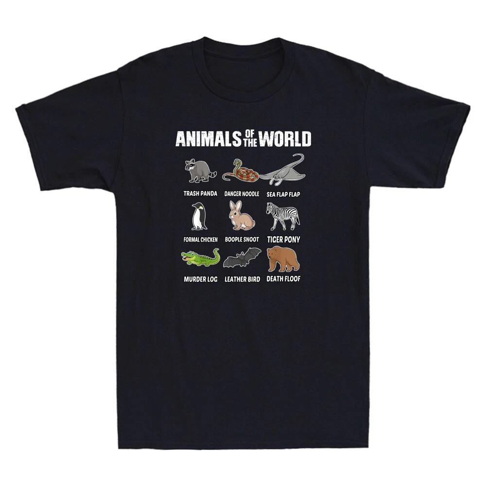 Animals Of The World Funny Rare Animals Memes Novelty Men s Short Sleeve T-Shirt S